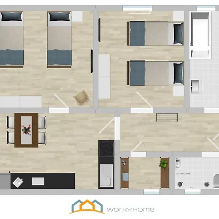 Gemütliche Monteurwohnungen - übergangswohnungen In - Sad110 Apartment *